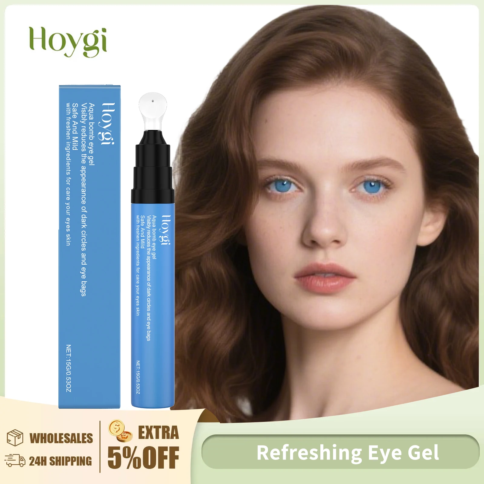 

Refreshing Eye Gel for Reducing Dark Cicles and Eye Bags Brighten Eye Area Anti Eye Bags Relieve Tiredness Nicotinamide Eye Care