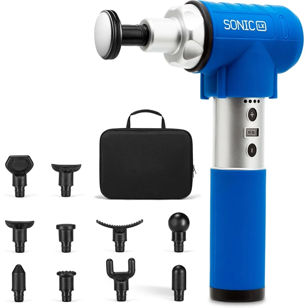 

LifePro Sonic LX Athletic Heated Massage Gun – Deep Tissue Portable Massager for Muscle Recovery - 9 Speed & 10 Heads Massage Gu