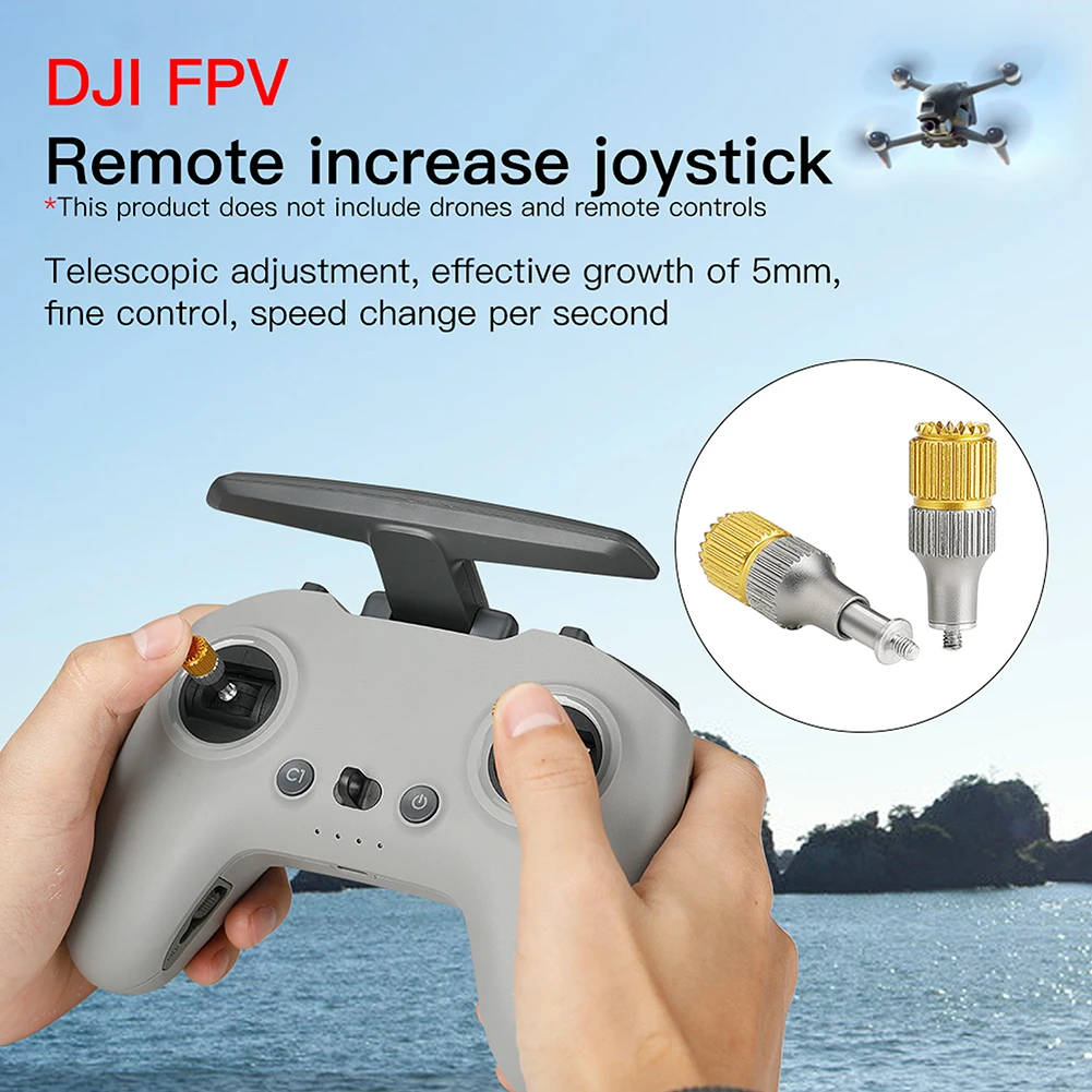 Remote Control Rocker Detachable Telescopic Adjustment Aluminum Alloy Telescopic Thumb Control Sticks for DJI FPV Remote Control