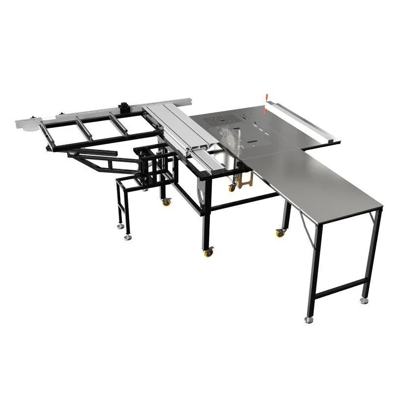 Rocker arm push table saw four-way rocker arm fine-tuning high-precision guide rail folding