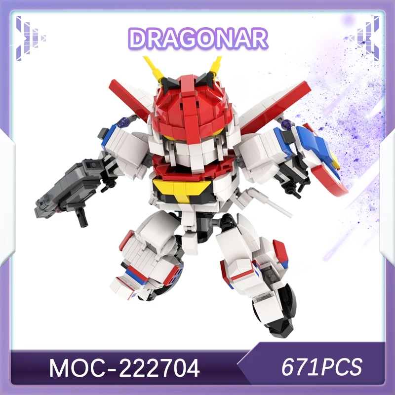 

671PCS Creative DIY Mech DRAGONAR Building Block Assembly Robot With Weapon Shield Cool Children's Birthday Toy Gift MOC-222704
