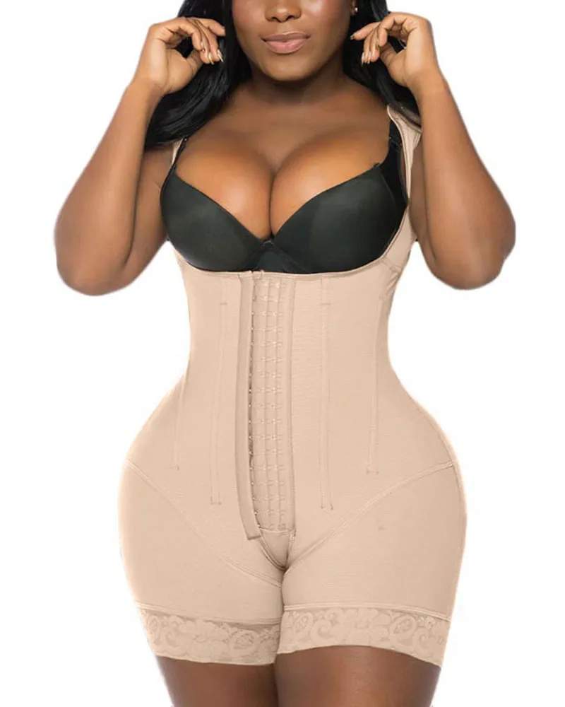 High Compression Garment Waist Trainer For Women Double Slimming Fajas Colombianas Bust Bodysuit