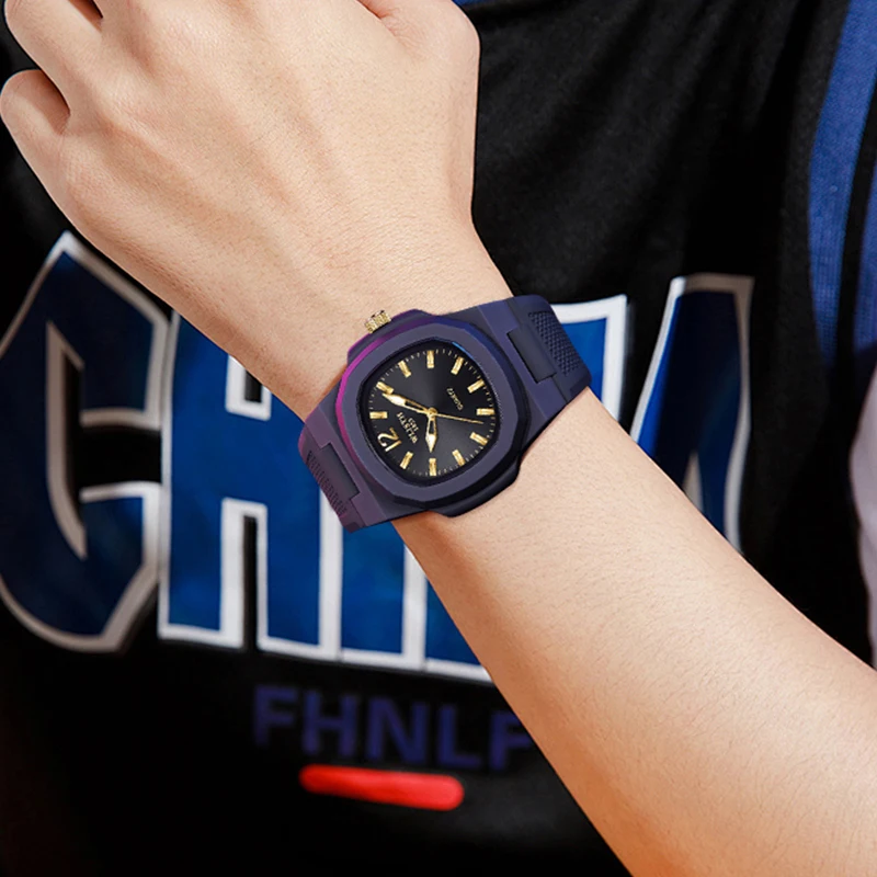 WLISTH Fashion Square outdoor sports student waterproof trend Cross-border trade Men's quartz watch
