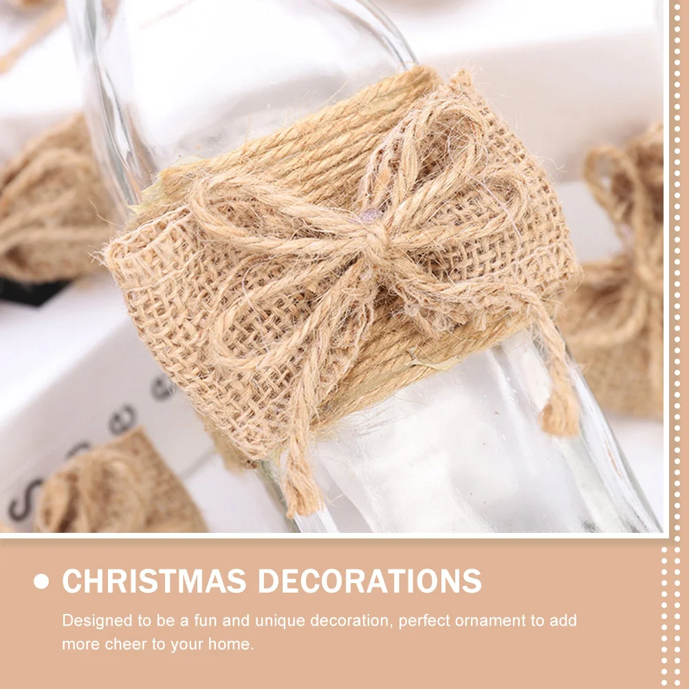 

15Pcs Rustic Burlap Bows Small Wedding Birthday Party Christmas Decoration Ornament Burlap Bows Small Bow Christmas Bow