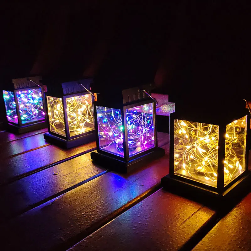 Solar Retro Palace Laterne Outdoor Boden Lichter Rasen Landschaft Hängende Atmosphäre Kerze Beleuchtung Lampe Boden Hof Garten Dekor