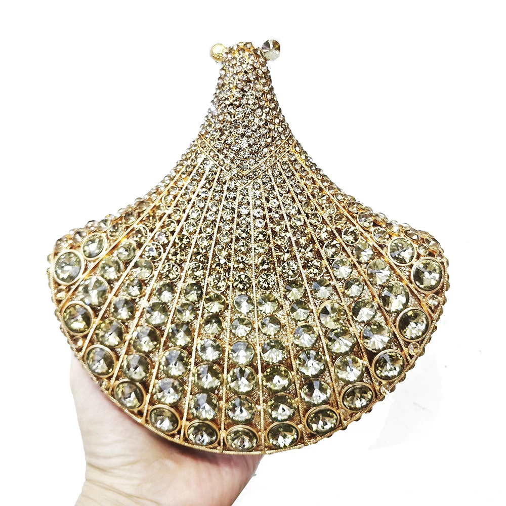 

WHTUOHENG Women's Rhinestone Evening Clutch Crystal Purses Luxury Dinner Party Stone Handbag Wedding Bridal Diamond Purse