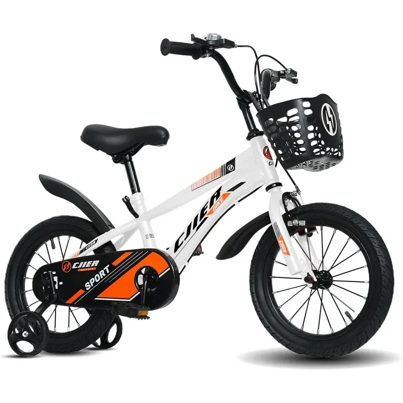 

Kids Bike 14 Inch Kids' Bicycles with Training Wheels/Kickstand Ages 3-12 Years Sports Bicycle Multiple Color Option