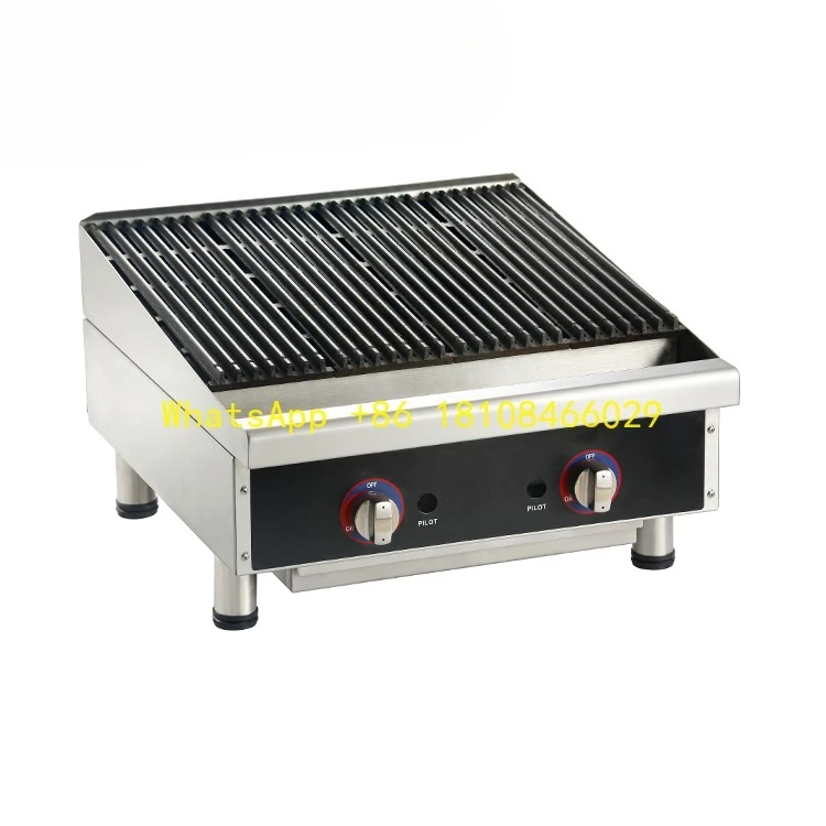 

Broiler Commercial Gas Rava Rock Grill,bbq Oven Grill or Natural Gas Table Top Gas