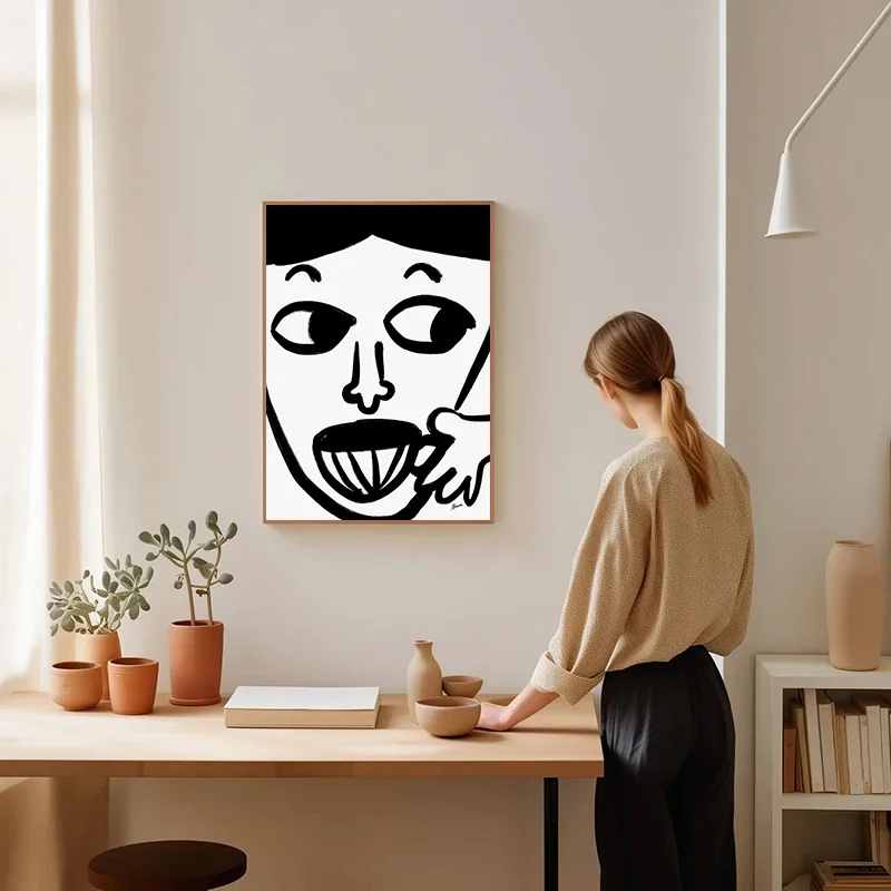 1pc frameless Canvas painting Simple Trendy Printing Poster Canvas Painting Modern Art Print Minimalist Wall Art Picture for Liv