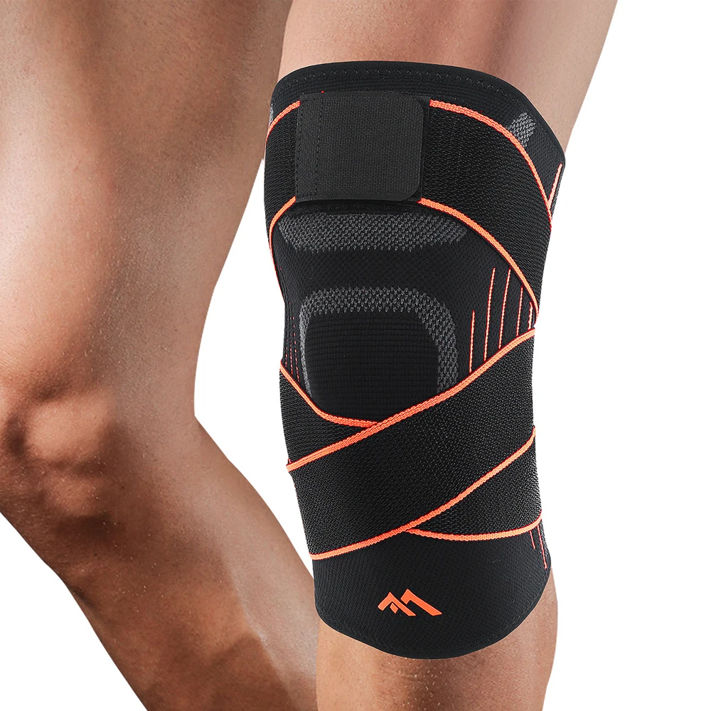 1/2PCS Knee Sleeve, Professional Knee Brace with Adjustable Straps, Premium Compression Support for Cross Fitness Training