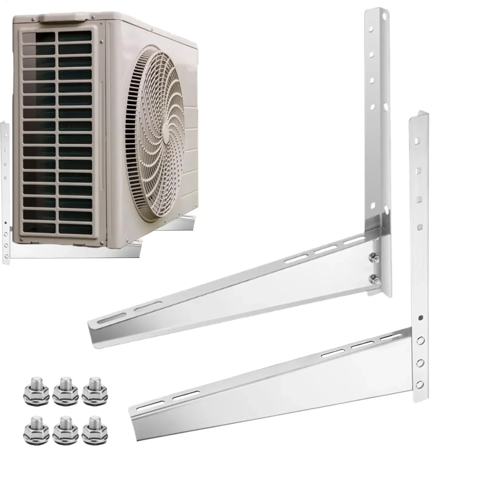 Air Conditioner Support Bracket Window AC Support Bracket Heavy-Duty Stainless Steel Adjustable Mount Load-Bearing Installation