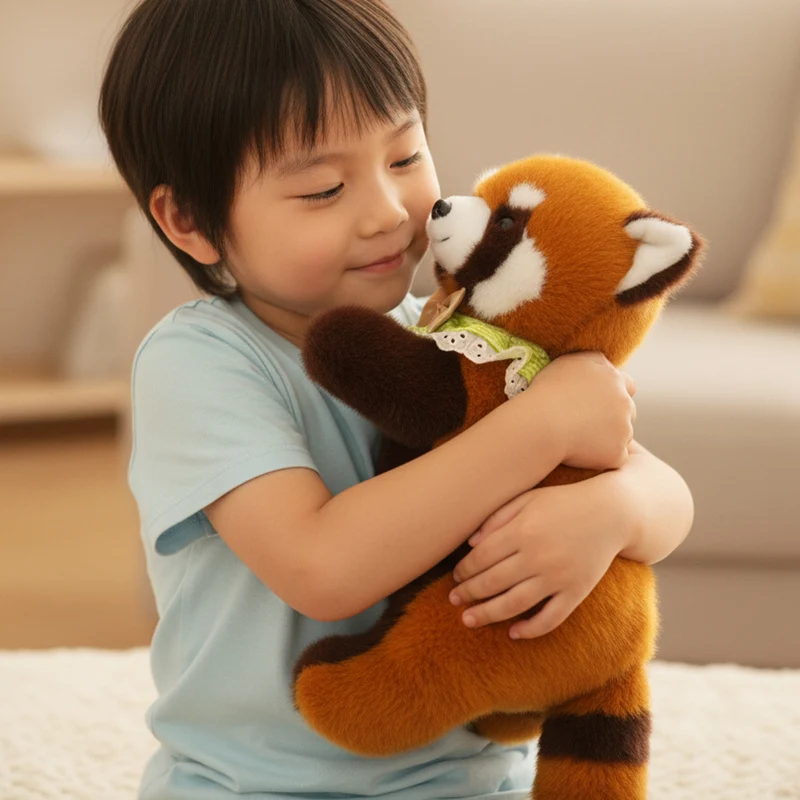 Lifelike Red Panda Plush Toy Raccoon Stuffed Animal Cute Panda Plushie Gift Girlfriend Birthday Christmas Present