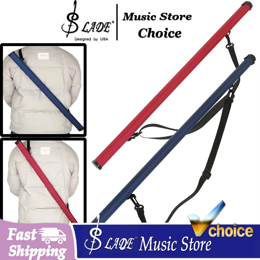 LN195 Violin Bow Case Carbon Fiber Bow Case Holds 2 Bows Anti-pressure Soft Lining Hand Carry Crossbody Box for Violin Viola