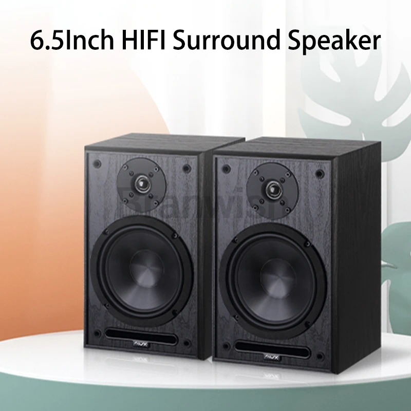 6.5 Inch Subwoofer 100W*2 Power Speaker Passive Bookshelf Speaker Two-Way Surround Sound Desktop HiFi Speaker Sound Box Speaker