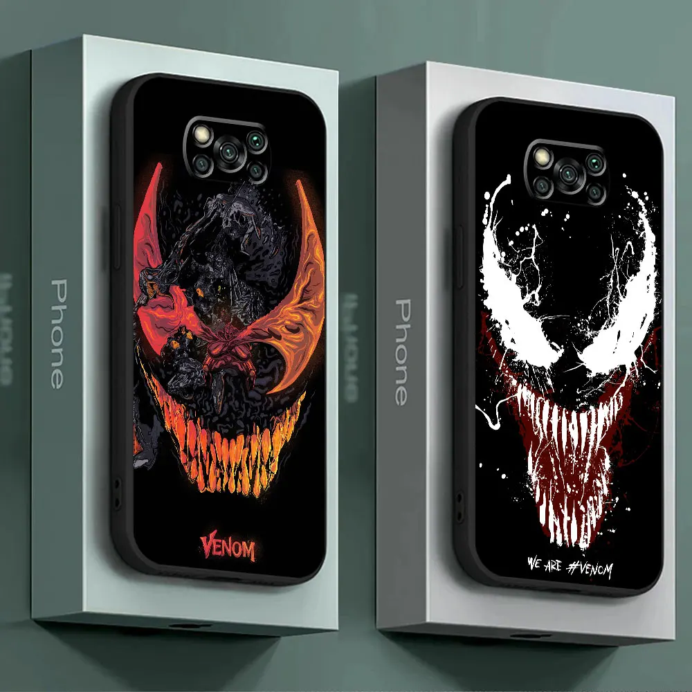 Marvel Cool Venom Phone Case for Poco C40 M4 Pro 5G M3 X4 Pro 5G F1 M5 X3 NFC F5 C50 C51 X4 GT F3 Shell Silicone Cover