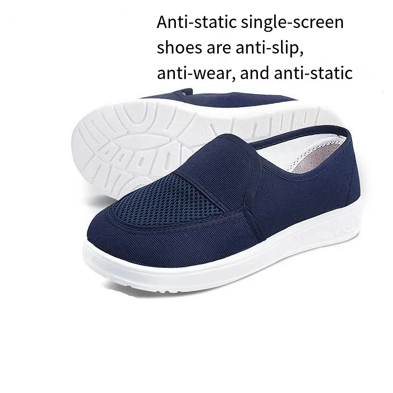 Safety Anti-Static Canvas Breathable Mid-Calf Work Shoes PVC/SPU/PU Sole Hole-Free Design for Factory Assembly Line Staff - Image 4