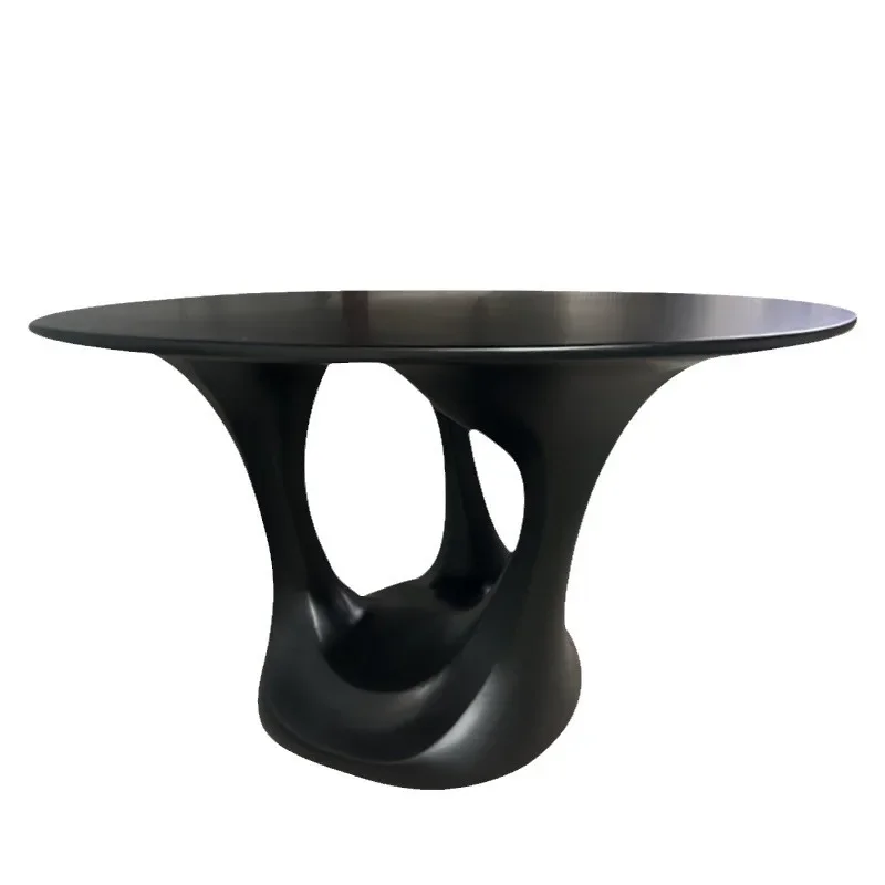 

Tripod shape small coffee table hotel model room oval special-shaped negotiation coffee table