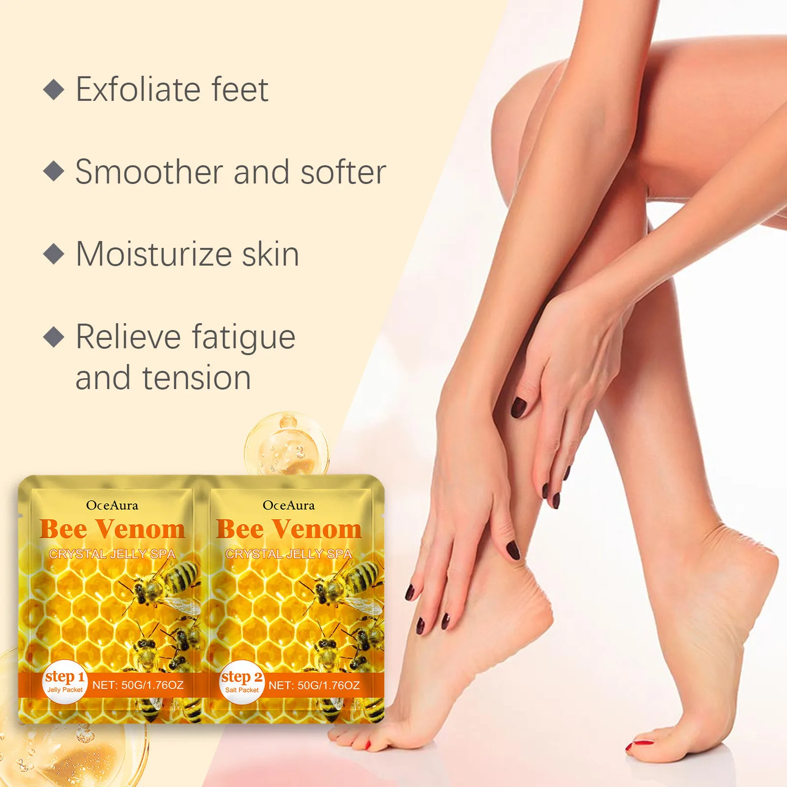 Crystal Jelly Spa Foot Soak, Remover A Pele Morta, Calos, Esfoliação Corporal, Eliminar A Fadiga, Calmante Mud Scruber, Cuidados Com A Pele