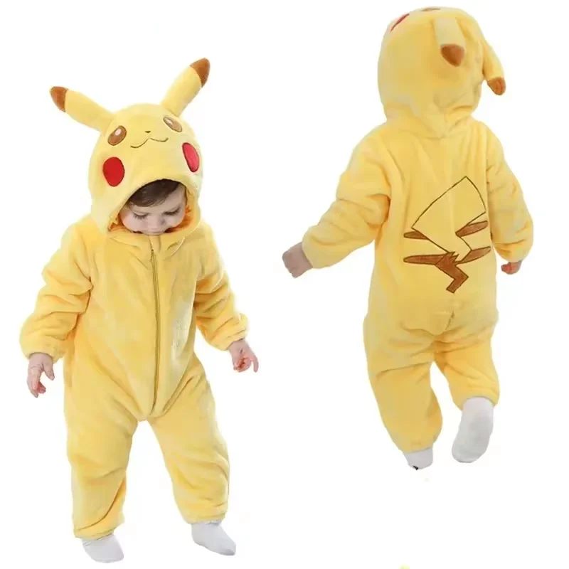 TAKARA TOMY Kigurumi Baby Romper Pika Onesie Cosplay Costume Halloween Christmas Pajama Winter Warm Homewear