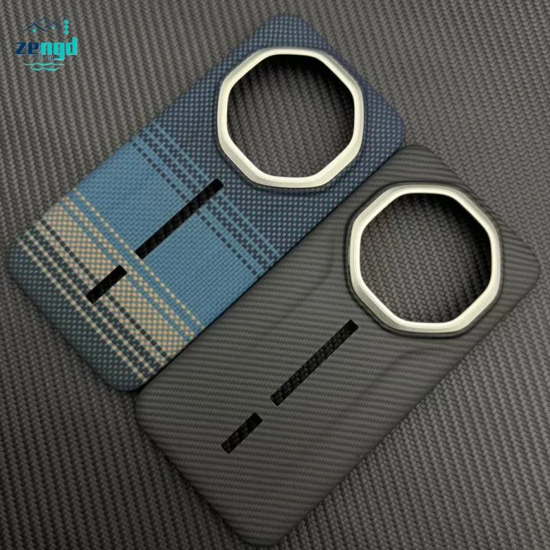 

Для Huawei Mate80 RS кевларовый чехол - 600D из углеродного волокна, арамидный противоударный тонкий деловой жесткий корпус