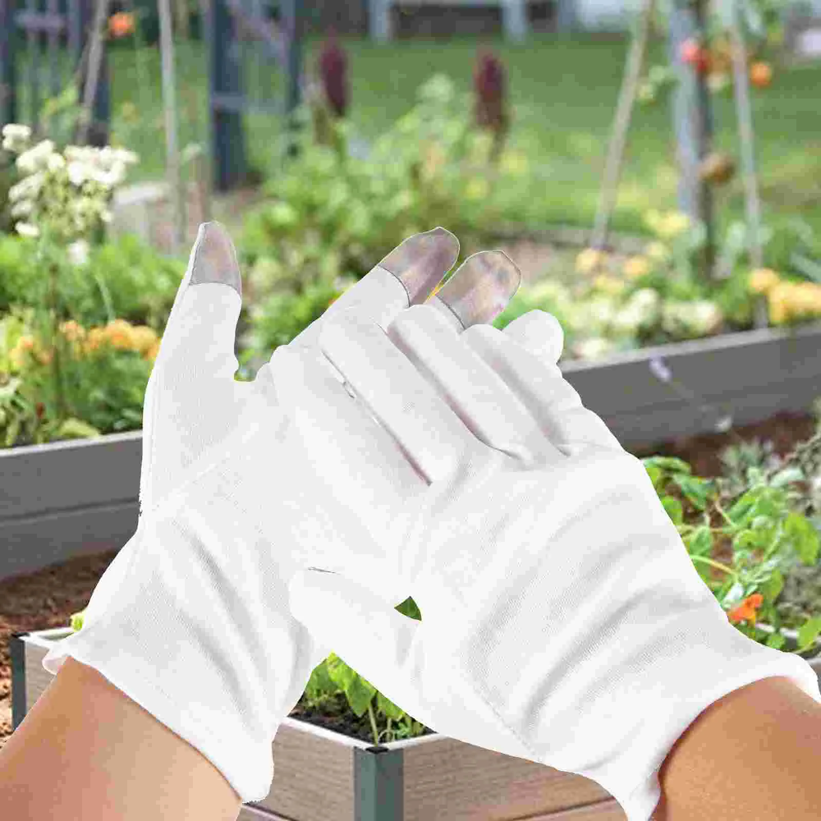 Touch Screen Gloves Thin Garden Work Cotton for Girl Gardening Outdoor