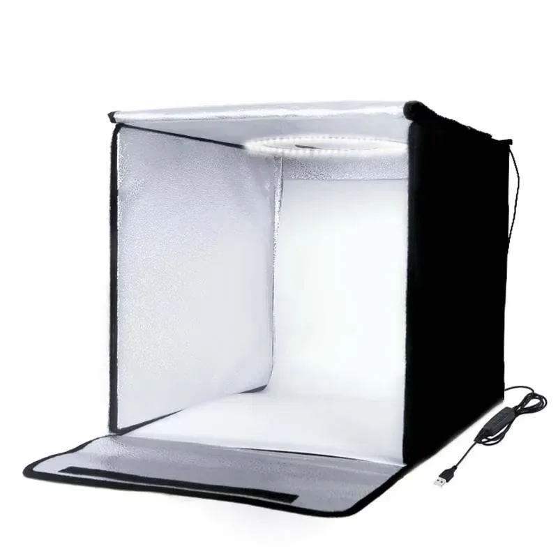 40cm 16 Inch Photography Shooting Tent Photo Box LED Light Boxes Studio Soft Box Softbox with PVC Backgrounds