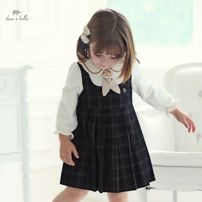 

Dave Bella Princess Dress Girls Baby Children 2024 New Autumn Sweet Gentle Cute Fashion Noble Casual Academic-Style DB3241716