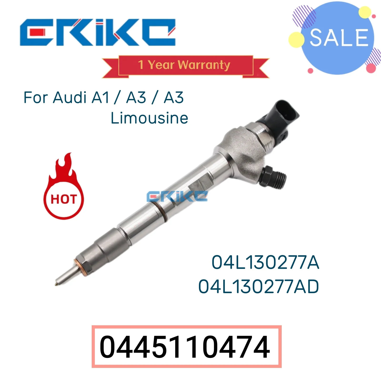 

0445110474 Fuel Common Rail Injector 0 445 110 474 Diesel Part Injection 0445 110 474 Auto Engine Injector for Audi