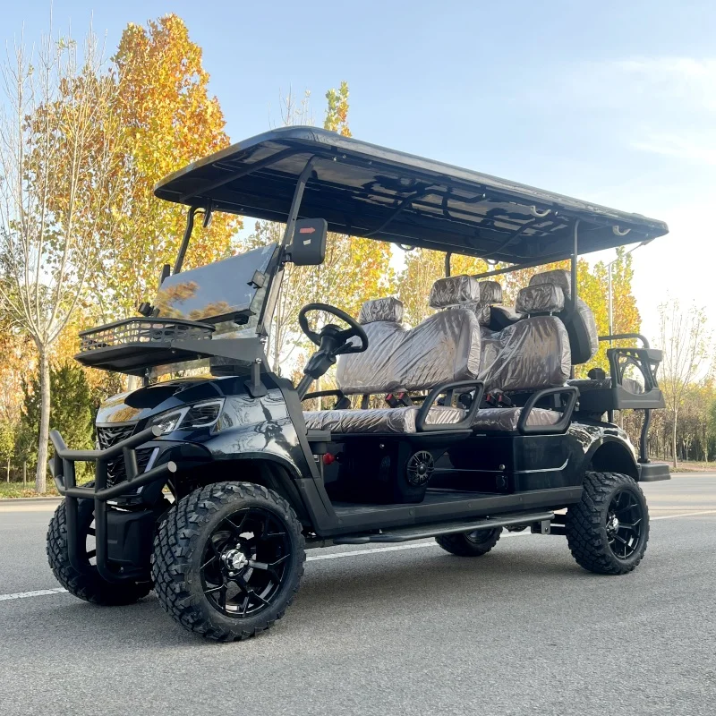 Street Legal Golf Cart Off Road 4 Wheel Drive Utility Vehicle Lithium Battery 14 Inch Wheel Off Road Electric Golf Cart