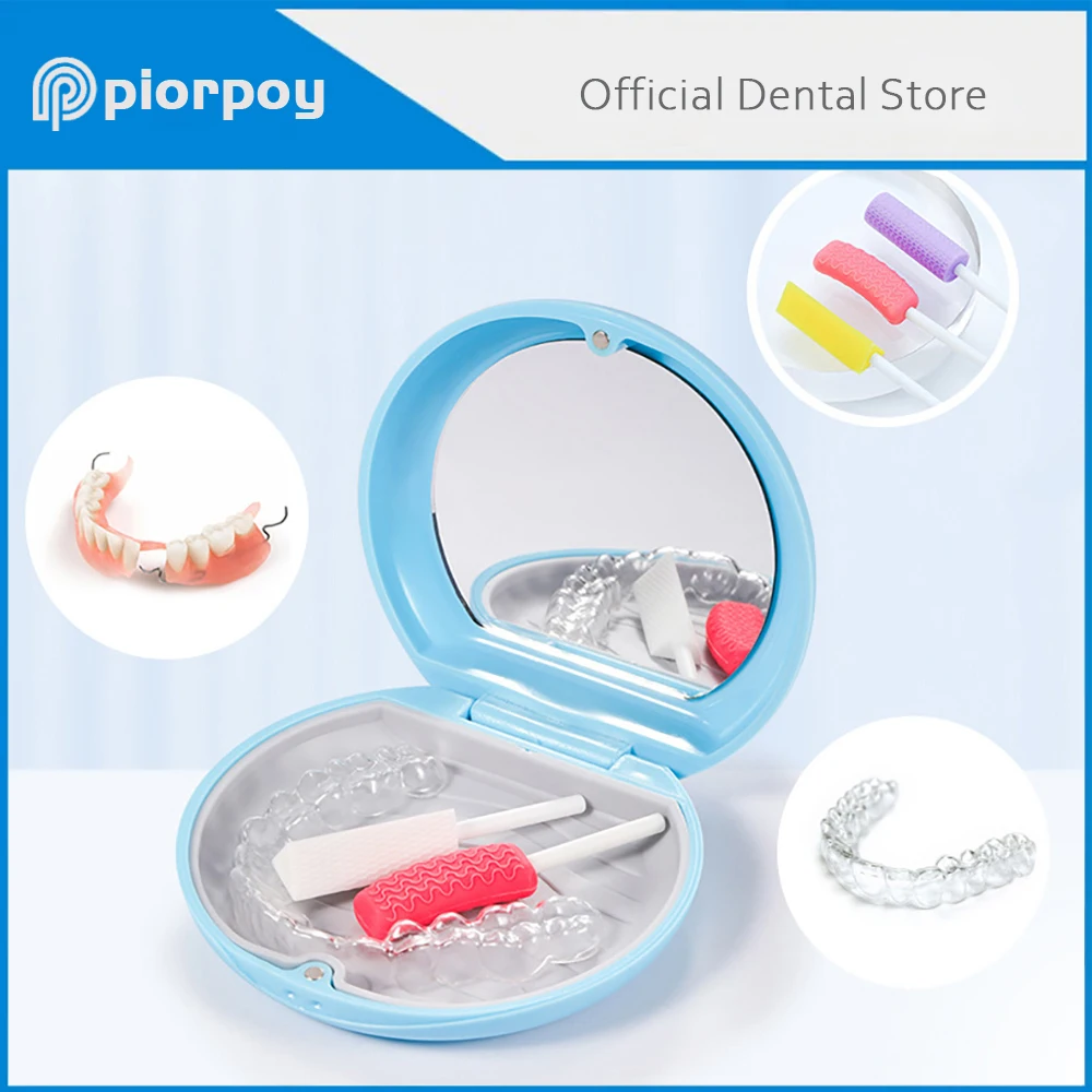 

PIORPOY Retainer Box For Teeth Magnetic Orthodontic Retainer Case Oral Hygiene Oral Care Organizer Denture Storage Boxe Dropship