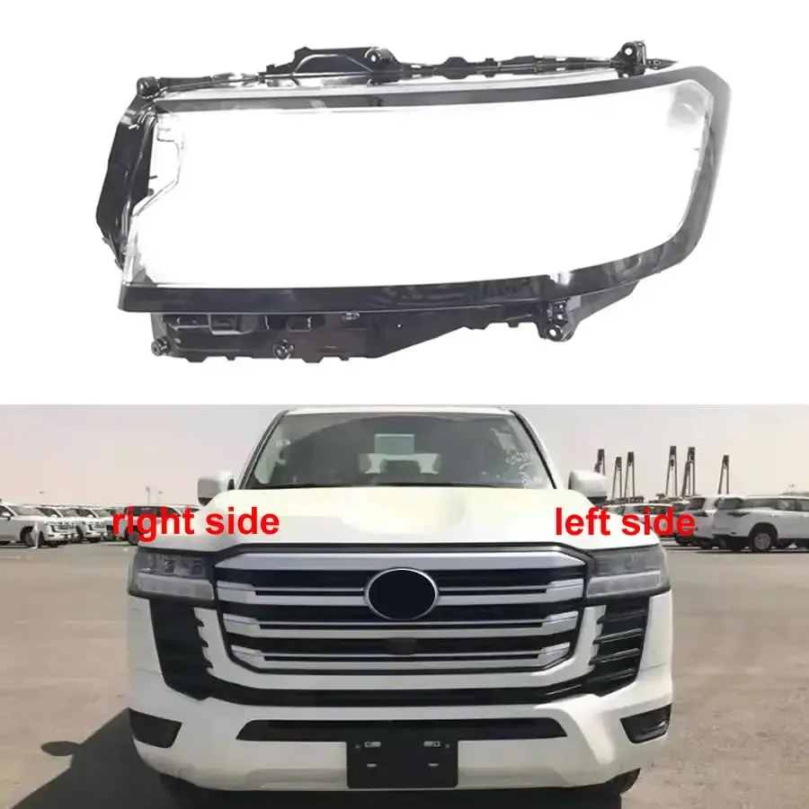 

For Toyota Land Cruiser 2022 2023 Headlamp Housing Transparent Mask Cover Headlight Shell Plexiglass Replace Original Lens