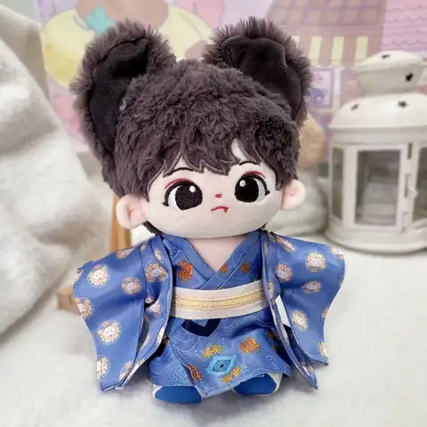 인형 의류 중국 스타일 인쇄 한푸 고대 코스튬, 아이돌 인형 액세서리, 봉제 장난감 의류, 어린이 선물, 20cm