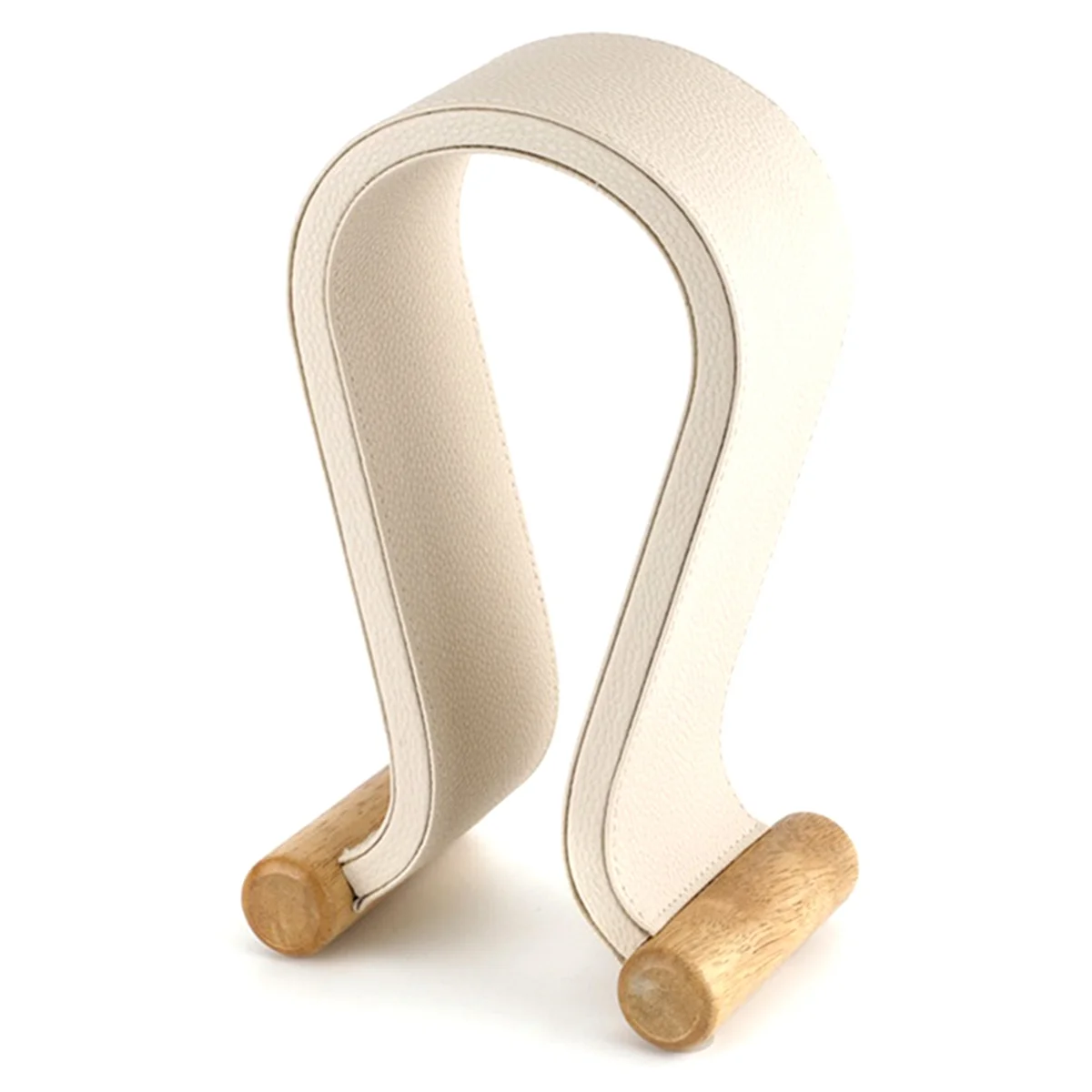 

A57G-U Shape Leather Headphone Holder Tabletop Support Headset Display Stand for PC Gaming Earbuds Shelf Hanger,Creamy-White