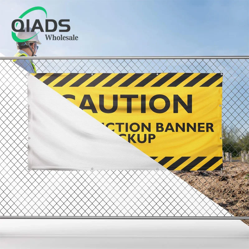 QiAds chloride banners, vinyl windbreaks, outdoor family basketball courts, shopping malls, soccer pitches, tennis courts,