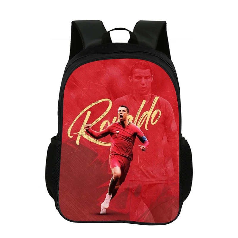 Backpack School Large Capacity Football Star Backpack for Ronaldo Child Light Weight CR Child Knapsack Rucksack Best Gift view 3