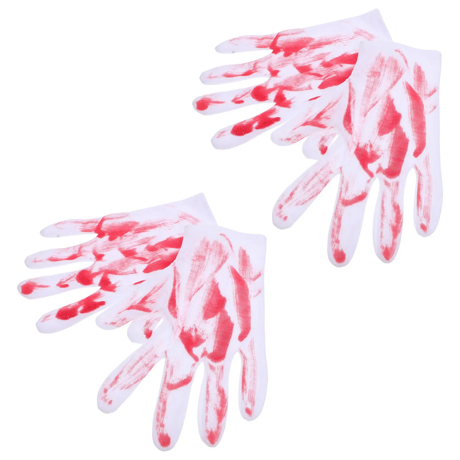 

2Pairs Bloody Gloves Halloween Decor Prop Ornament for Haunted House Bar Ktv Secret Room Holiday Party Horror Scene Decoration