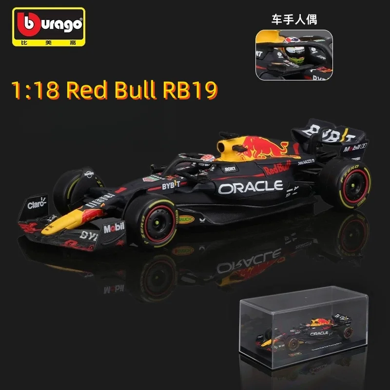 Hot Original Bburago 1:18 Red Bull Rb19 ลาสเวกัส Rb19 Miami Alloy Miniature Diecast รุ่นสูตร 1 รถยนต์ของเล่นเด็กของขวัญวันเกิด