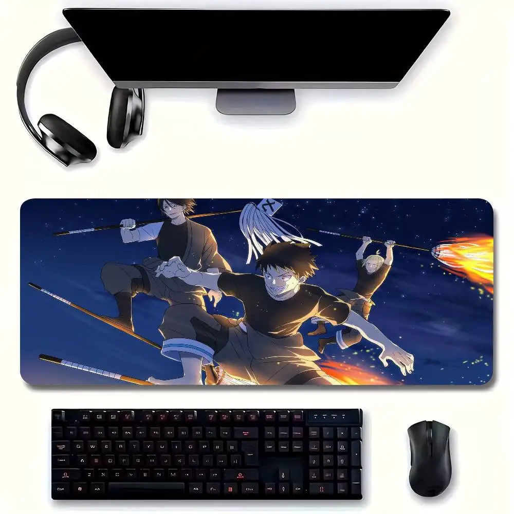Fire Force Hot Blooded Animation Mousepad Non-slip Suitable For Office Computers Laptops E-sports Game Desk Mats XXL Keyboard