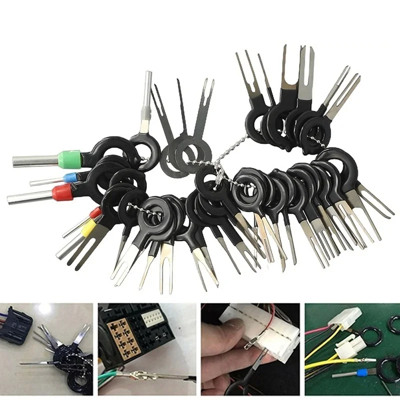 11-41 Pcs Automotive Plug Terminal Removal Tool Electrical Wire Crimp Connectors Pin Extractor Kit Keys for Car Repair Take Out