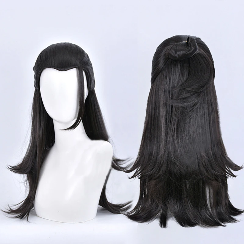 2 Types Geto Suguru Geto Anime Cosplay Wig Black Cosplay Wig With Earrings Heat Resistant Synthetic Hair Halloween Party Wigs