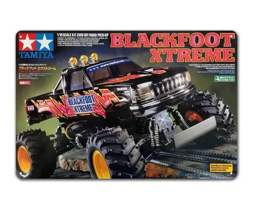 Metallposter Rc Car Wanddekoration Blechschild Plakette Tamiya Blackfoot Xtreme