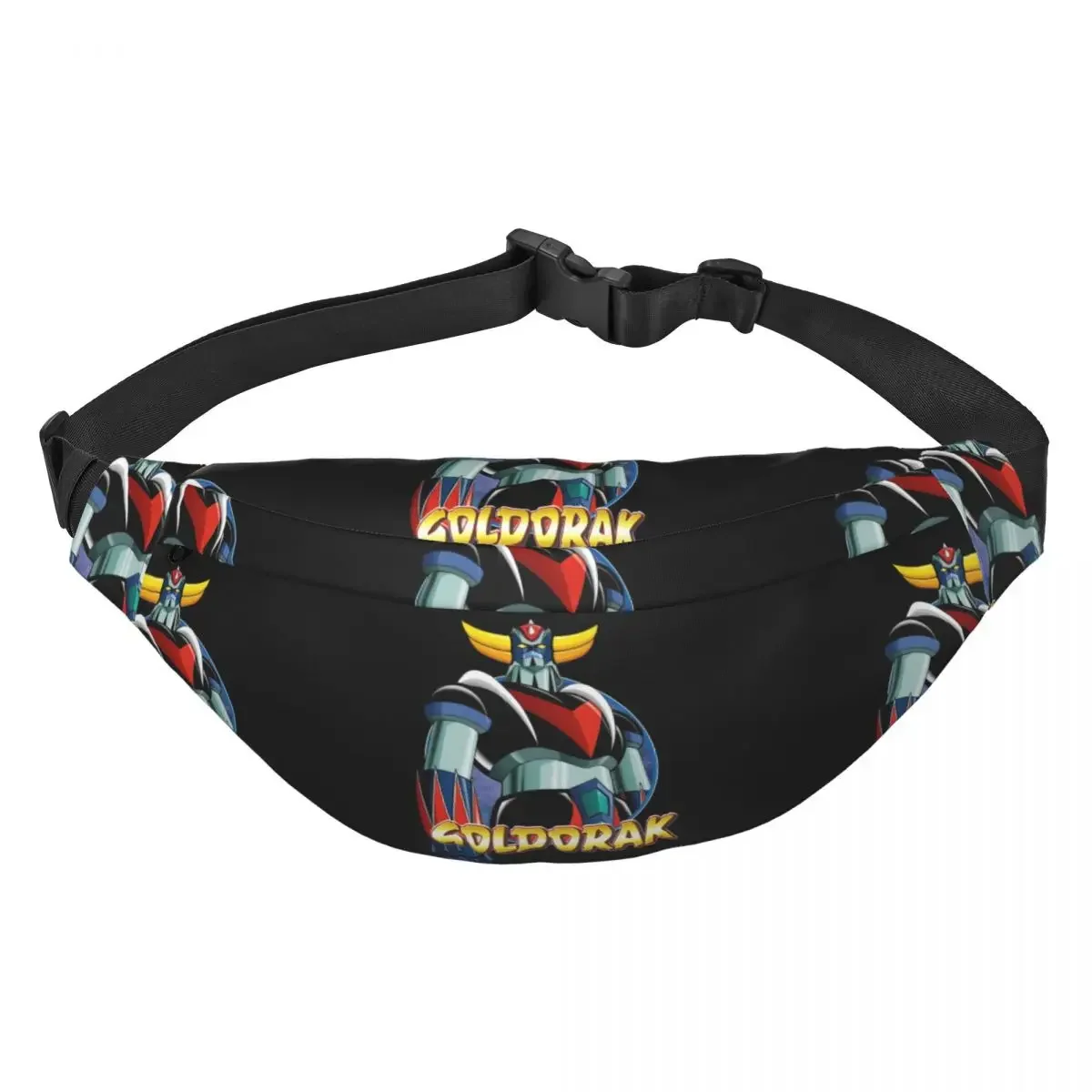 Goldorak Grendizer Fanny Pack Women Men Anime UFO Robot Goldrake Sling Crossbody Waist Bag for Traveling Phone Money Pouch