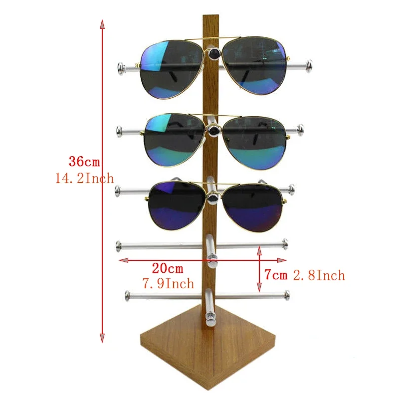 Wood Sunglasses Glasses Display Organizer Holder Jewelry Sunglasses Counter Display Glasses Storage
