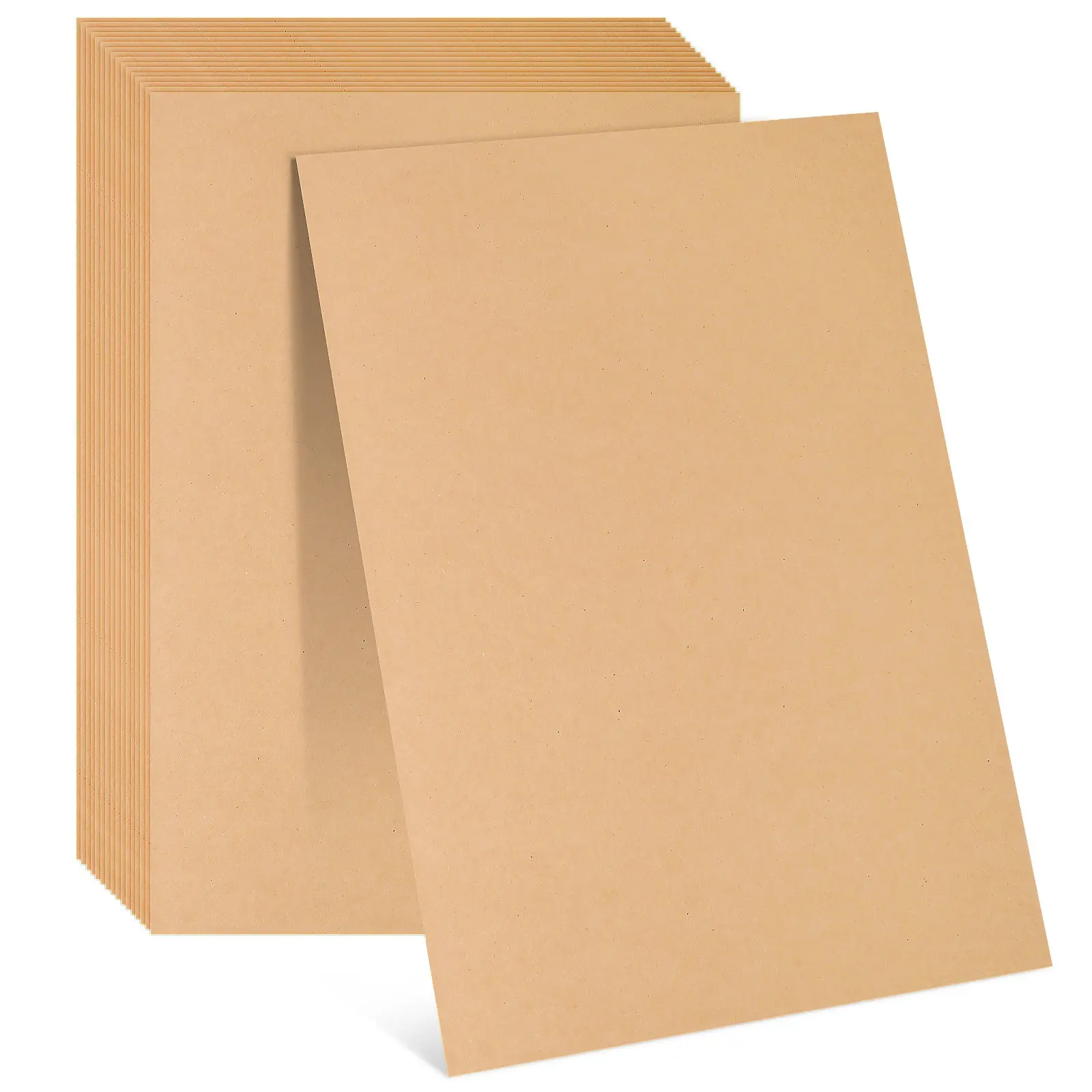 

100Pcs Thick Kraft Paper Cardstock 150Gsm Brown A4 DIY Craft Paper Sheets for Card Making Scrapbooking Invitations Decorative