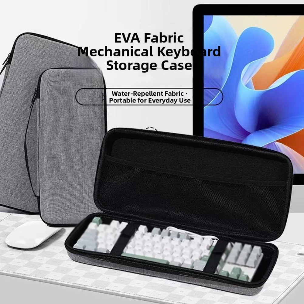 Portable Mechanical Keyboard Protective Cover Shock-Resistant & Water-Repellent Keyboard Hard Shell Storage Carrying Case