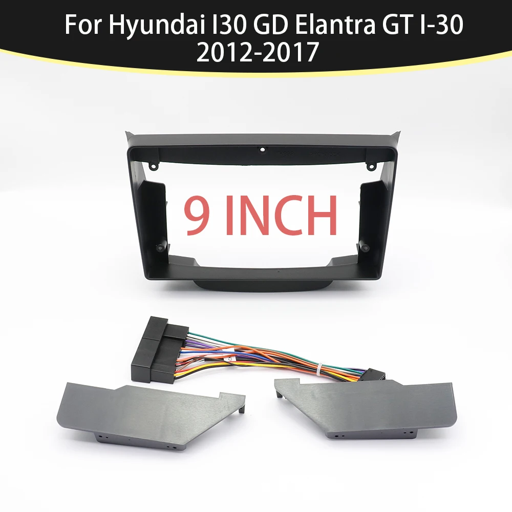 

9-дюймовая автомобильная рамка, адаптер для передней панели Android, комплект панели для крепления приборной панели для Hyundai I30 GD Elantra GT I-30 2012-2017