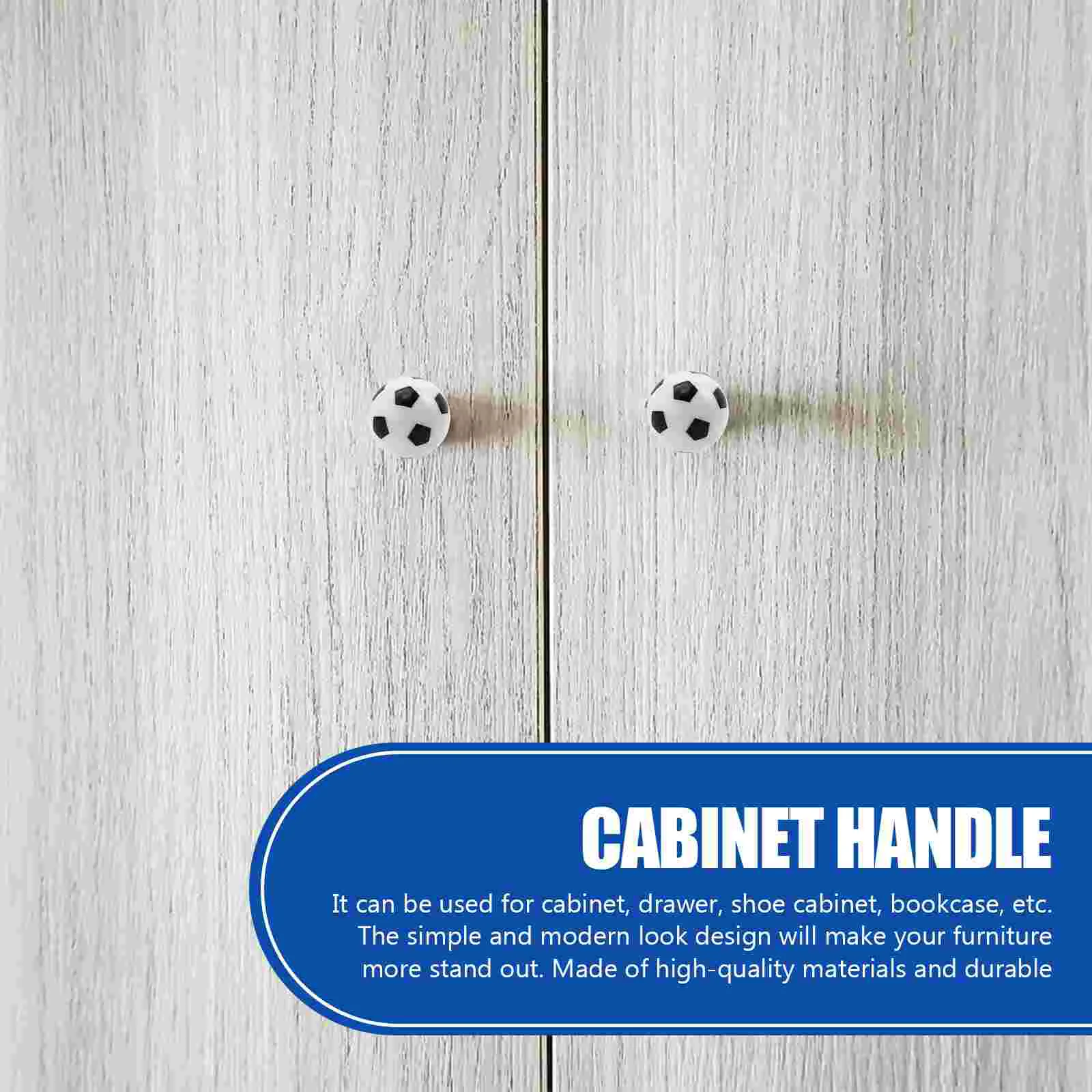 5 Pcs Football Pattern Furniture Handle Children Room Pull Knob Closet Anti Collision Cabinet Knobs Soccer Shape Drawer