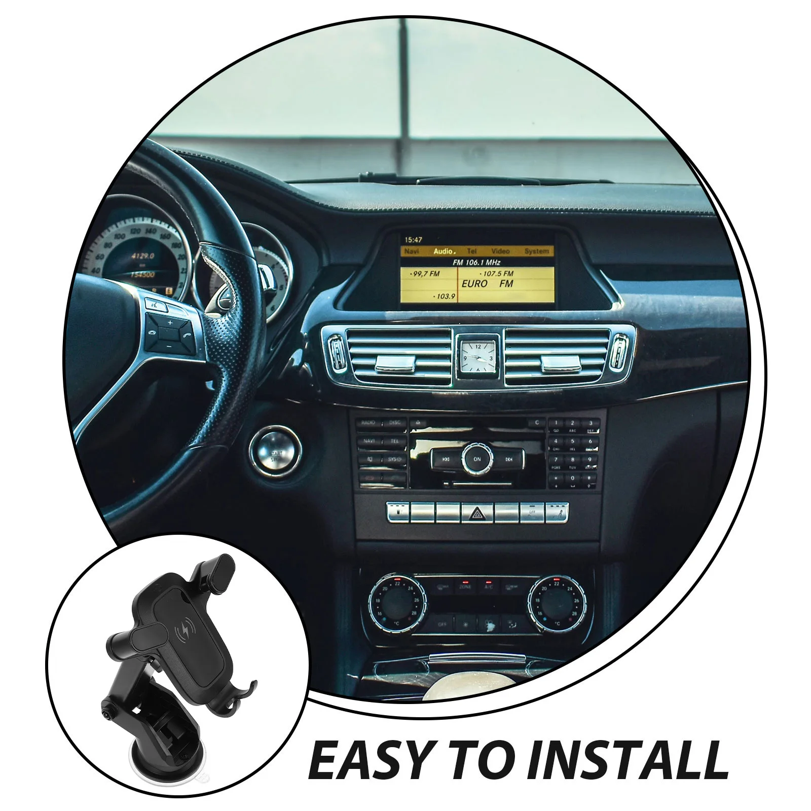 

1Set Automatic Sensing Car Phone Holder Suction Cup Mount Car Phone Holder for Dashboard Windshield Stable Secure