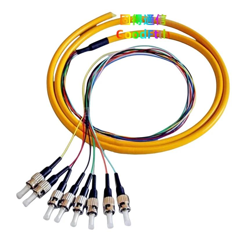 8 Core Fiber Pigtail ST UPC SM 8Core Distribution Bundle Cable GoodFtth