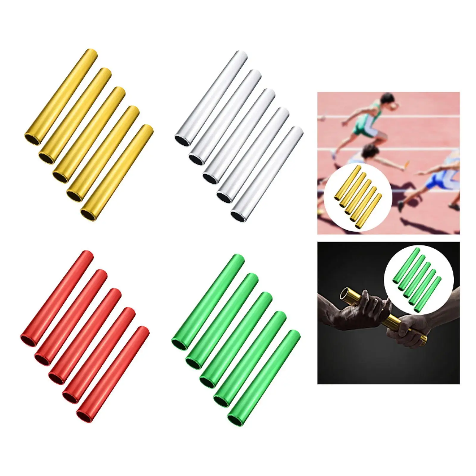 5 Pieces Track Field Relay 11.42inch Equipment Lightweight Practical Running Race Sticks for Outdoor Activities Practice